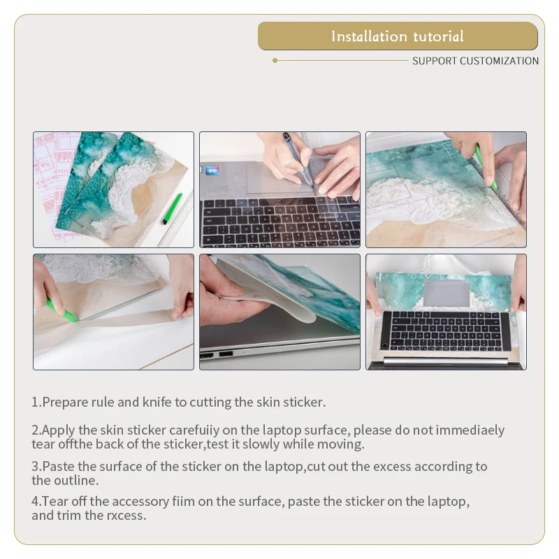 Виниловая наклейка для ноутбука чехол из ПВХ подходит Macbook/HP/Lenovo/Acer/Dell 11/13/14/15/17