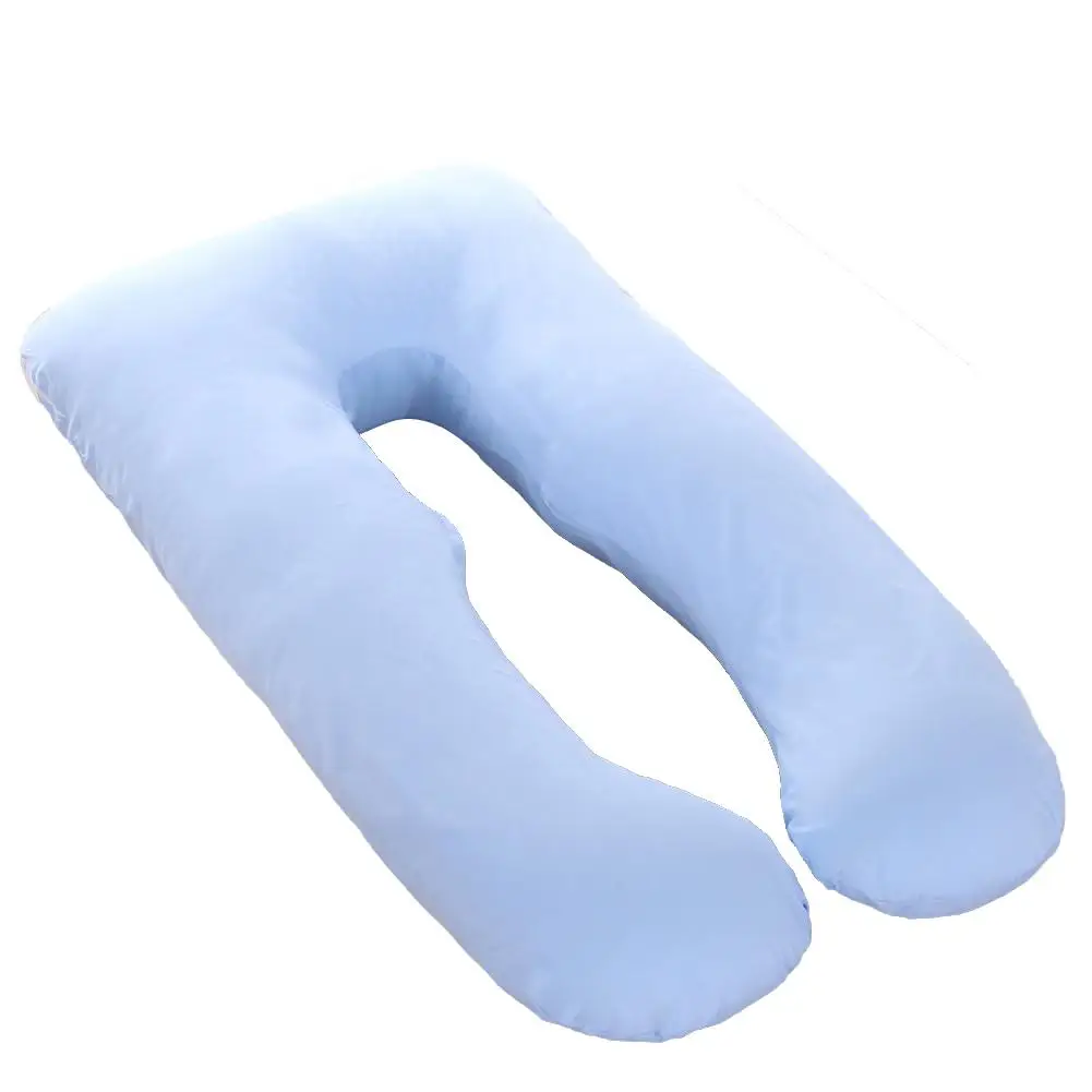 Cotton sky blue Полная подушка для тела для беременных боковое спальное место u-образная полная хлопковая Подушка для беременных женщин постельное белье Длинные спальные подушки для беременных - Цвет: Cotton sky blue