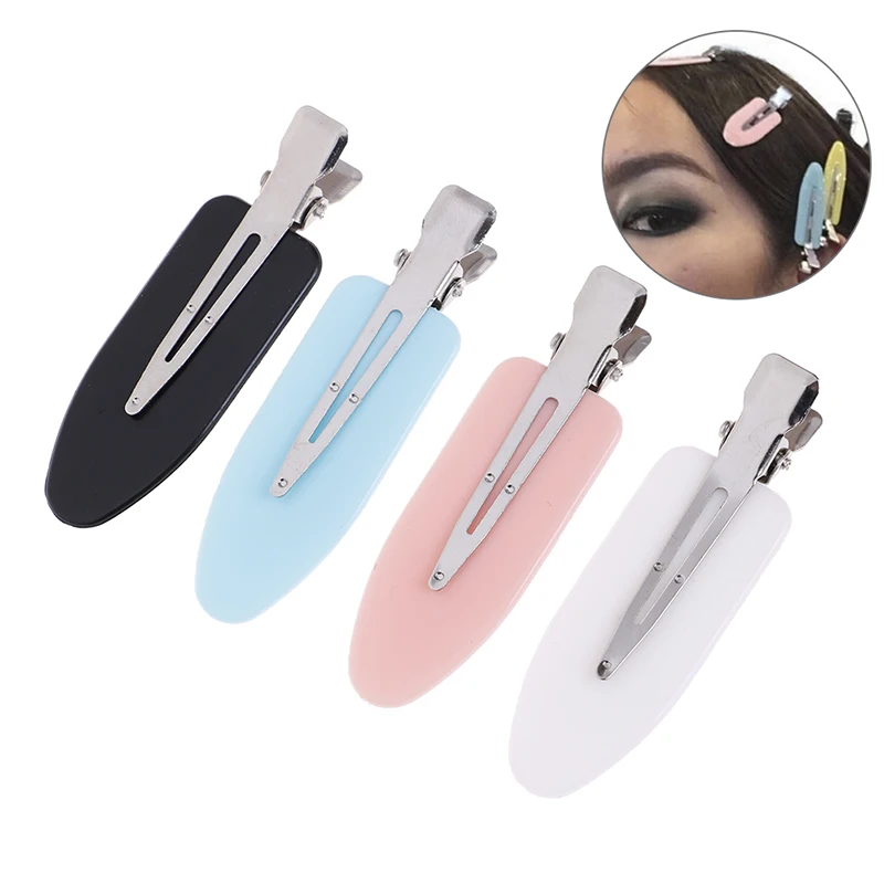 

4Pcs Hair clip no bend hair bangs clips no mark hair pin curl clips 4 color leaf