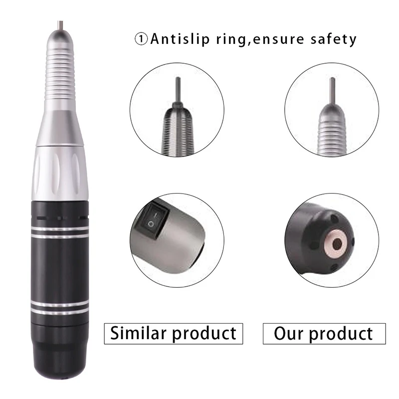 

Electric Nail Art Drill Pen Handle File Polish Grind Machine Handpiece Manicure Pedicure Tool Nail Art Accessories