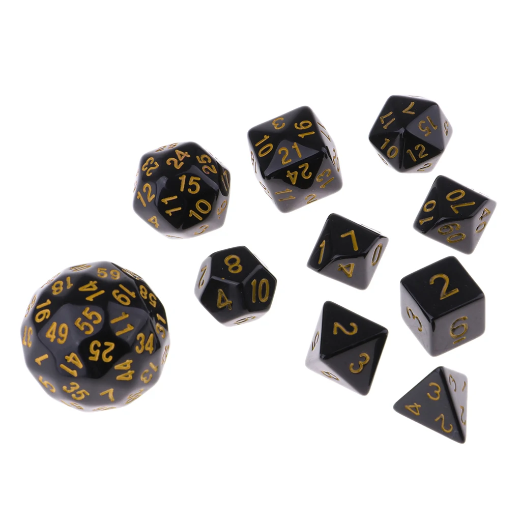 10 шт. акриловые многогранные кубики для Dungeons и Dragons Dice вечерние игровые автоматы |