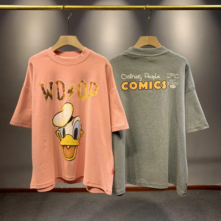 Футболка с короткими рукавами и круглым вырезом в Корейском стиле на раннюю