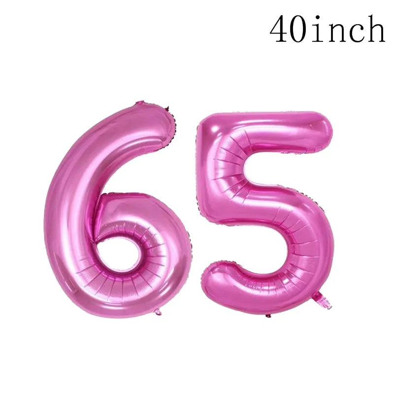 Chicinlife номер 65 фольгированные шары с днем рождения шар на выход на свадьбу юбилей, вечеринка, украшение 65-й день рождения