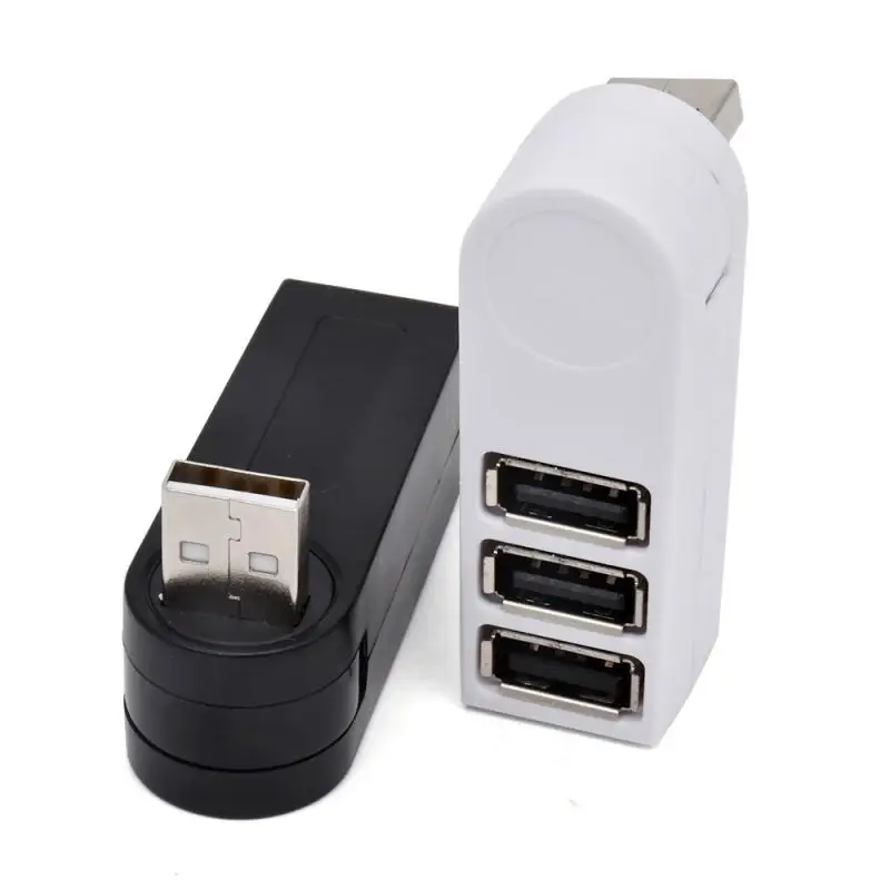 

USB 2.0 Three-port Hub 7-character Rotating Hub Three-port Extender 3-port Hub Suitable For Windows, Computer Cables USB Adapter