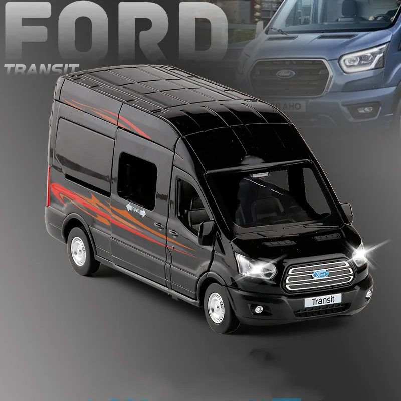 Горячая Распродажа 1:35 Ford Transit бизнес модель автомобиля литой под давлением звук и