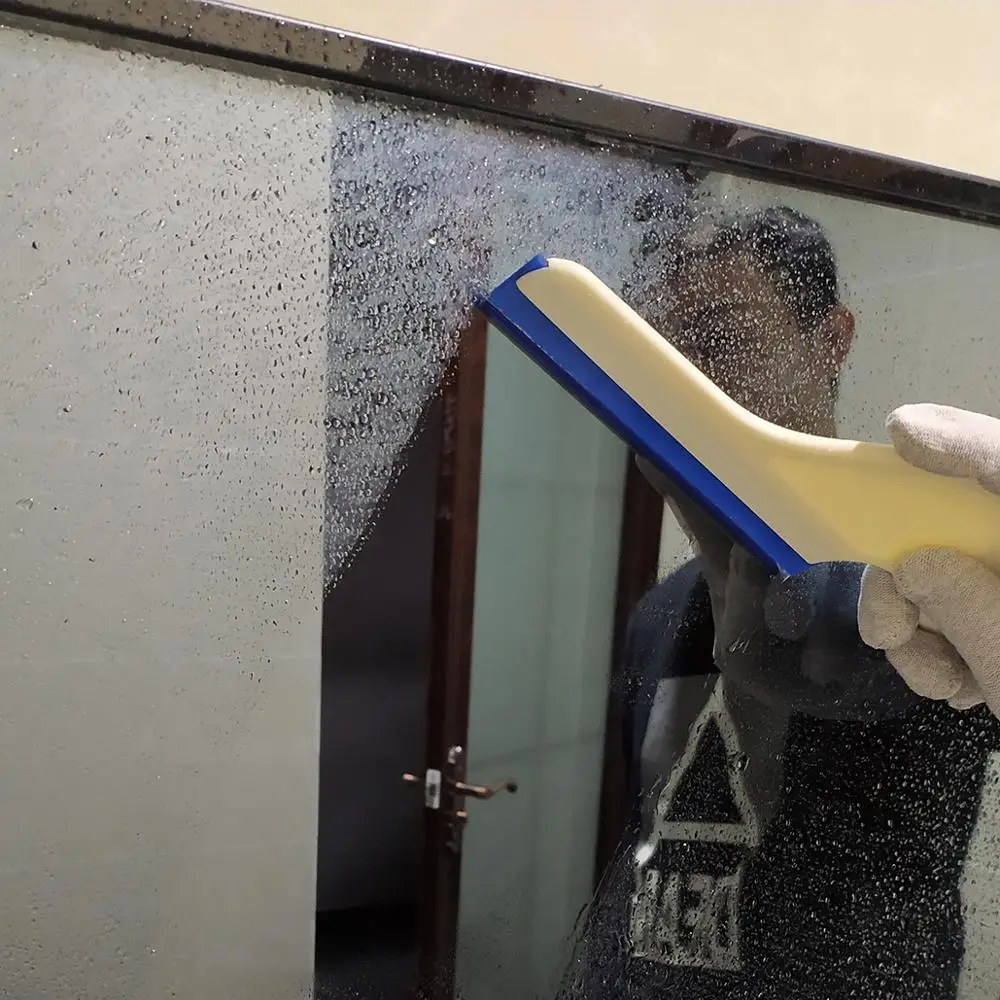 CNGZSY 15 см длинная ручка скребок треугольной формы для воды силиконовая щетка