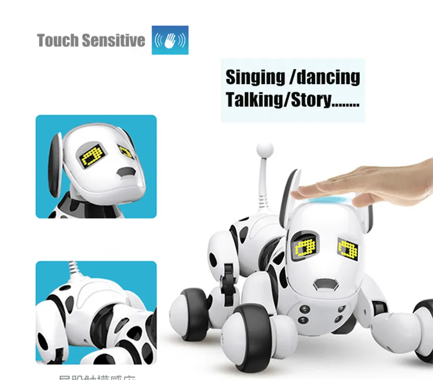 New Programable 2.4G Wireless Remote Control Smart Robot Dog Kids Toy Intelligent Talking Electronic Pet Kid Gift | Игрушки и хобби