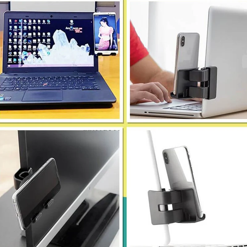 Ноутбук боковое Крепление зажим Портативный сотовый телефон стенд Экран-боковое