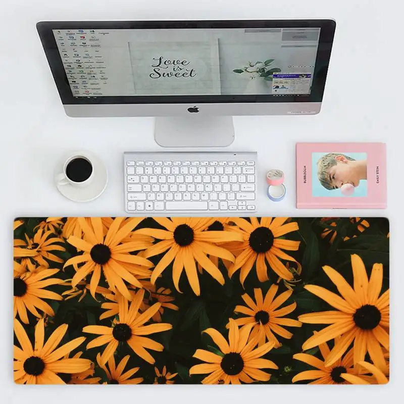 

Beautiful sunflower natural Comfort Mouse Mat Gaming Mousepad Desk Table Protect Game Office Work X XL Non-slip Laptop Cushion