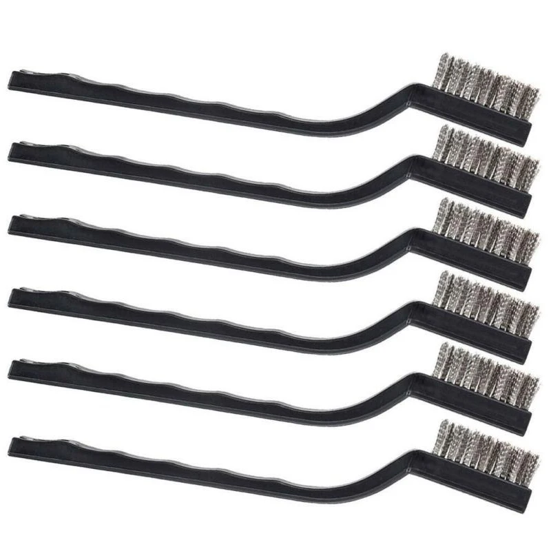 

6pcs Wire Brush Set Brushes Stainless Steel Metal Rust Cleaning Remover Tools