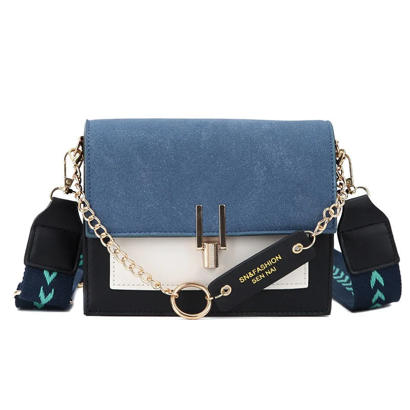 

New ins fashion women's bag, retro super fire shoulder bandwidth, simple, cross, 2021