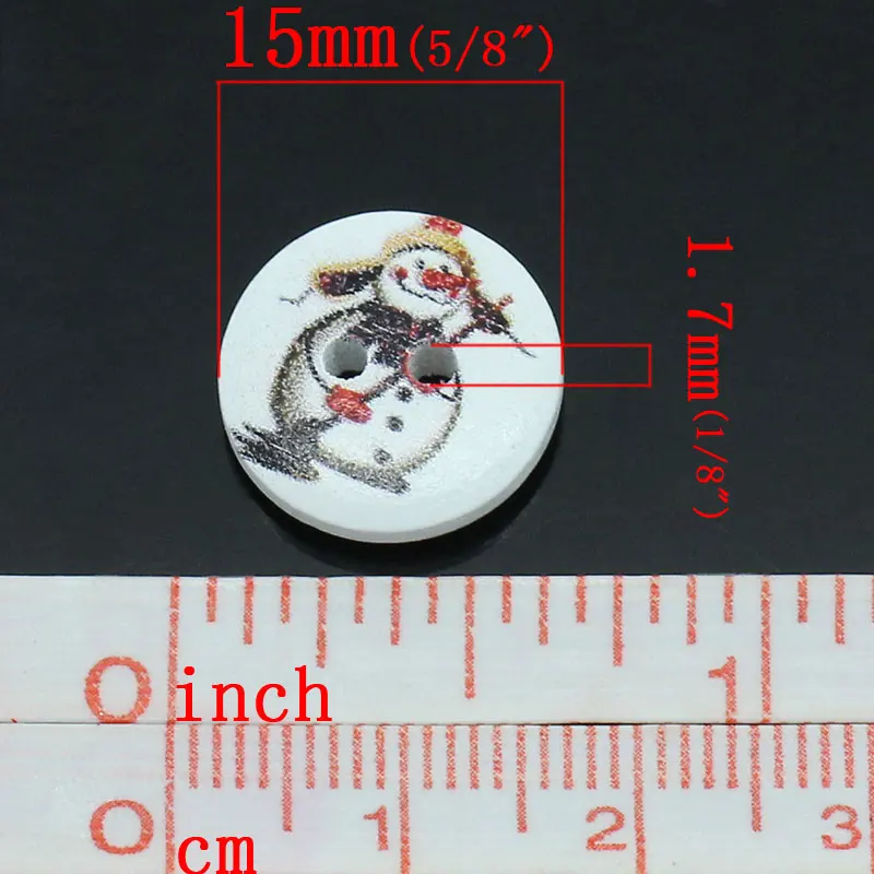 100 шт. DIY украшения одежды ручной работы круглые Рождественские Кнопки с принтом