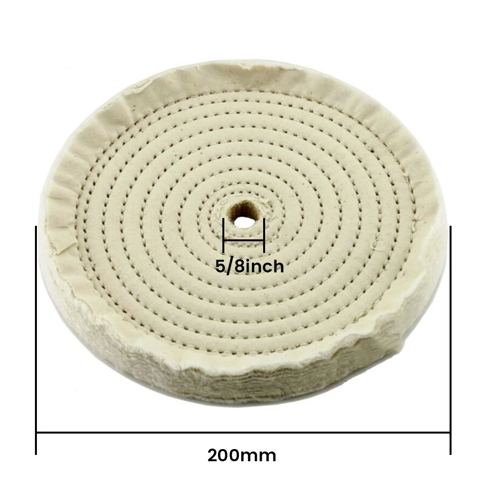 1 шт. 8 дюймов 200 мм Полировочный диск Buff колодки хлопчатобумажная ткань для