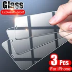 Закаленное стекло с полным покрытием для iPhone 7, 8, 6, 6s Plus, X, 12, X, XR, XS MAX, 5, 5s, SE, 11 Pro, 3 шт.