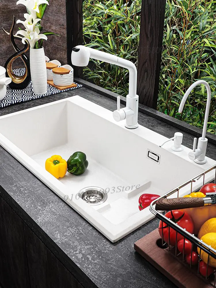 Мойка кухонная раковина Черная Гранитная надгробная скульптура большой шкаф с