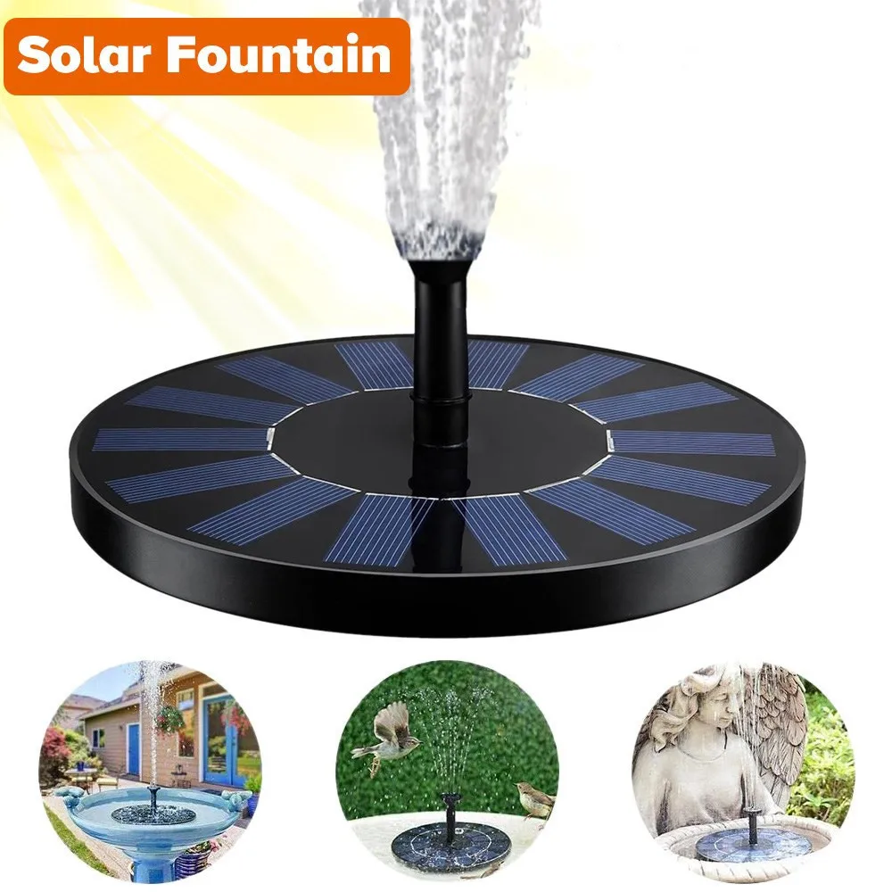 

Solar Fountain Watering Kit Power Solar Pump Pool Pond Submersible Waterfall Floating Solar Panel Water Fountain for Garden