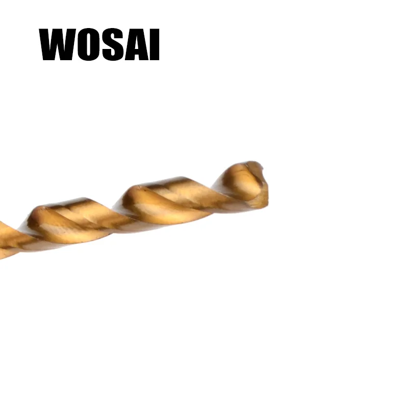 WOSAI 13 шт. 1 5-6 5 мм титановое покрытие HSS сверло битовое электрическое пластиковое