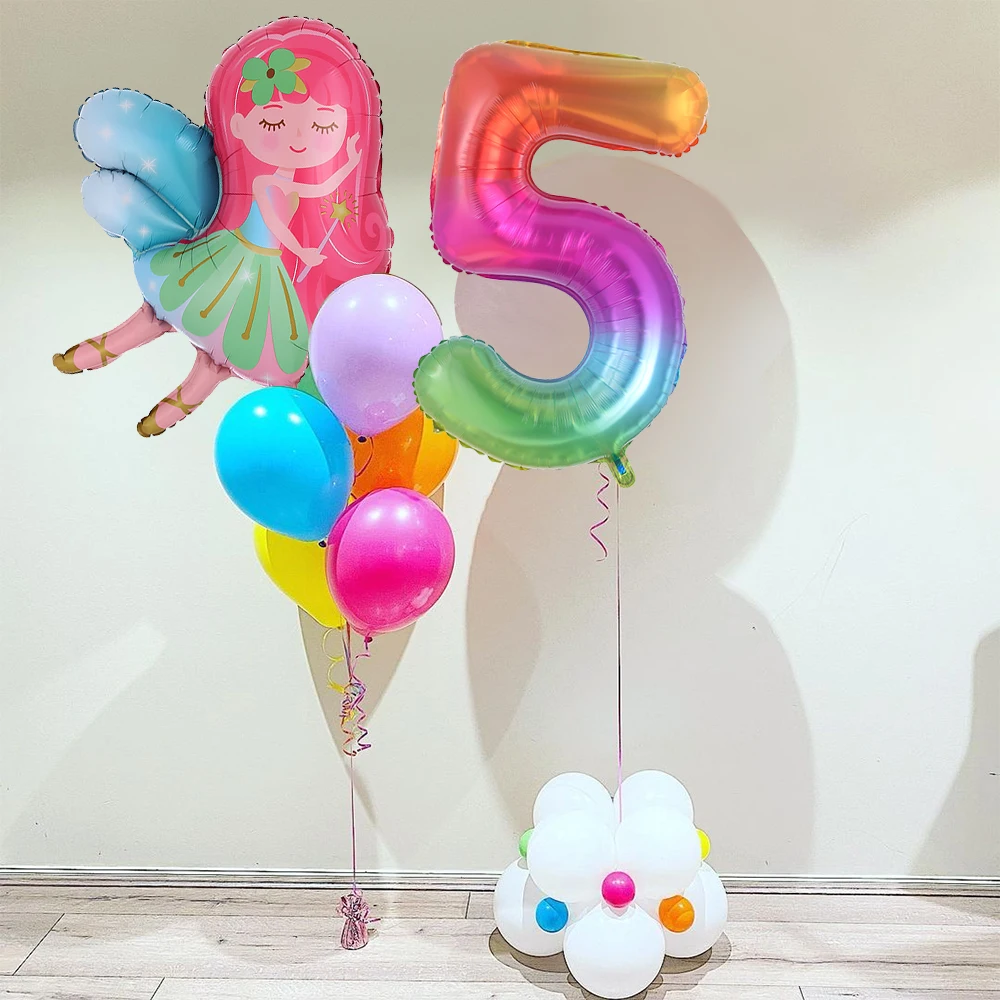 20 шт./компл. маленькая сказочная фотография 40 дюймов радужные цифры шар принцесса