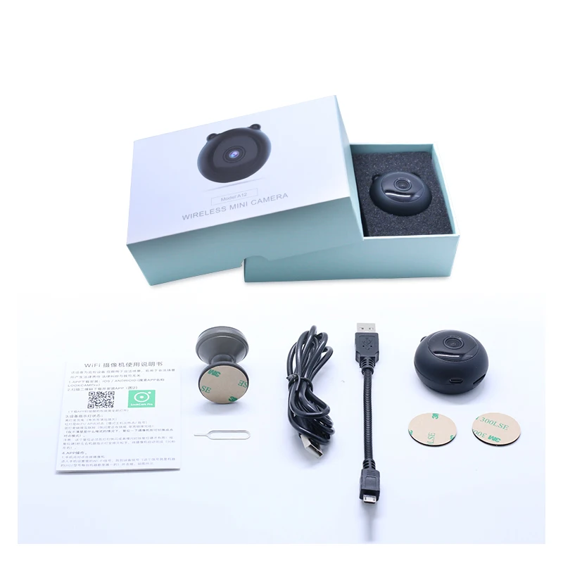 

1080P Wifi IP Camera Motion Detection APP Remote Monitor Mini Camera 2MP IR Night Vision Hidden Camera Video Surveillance A12