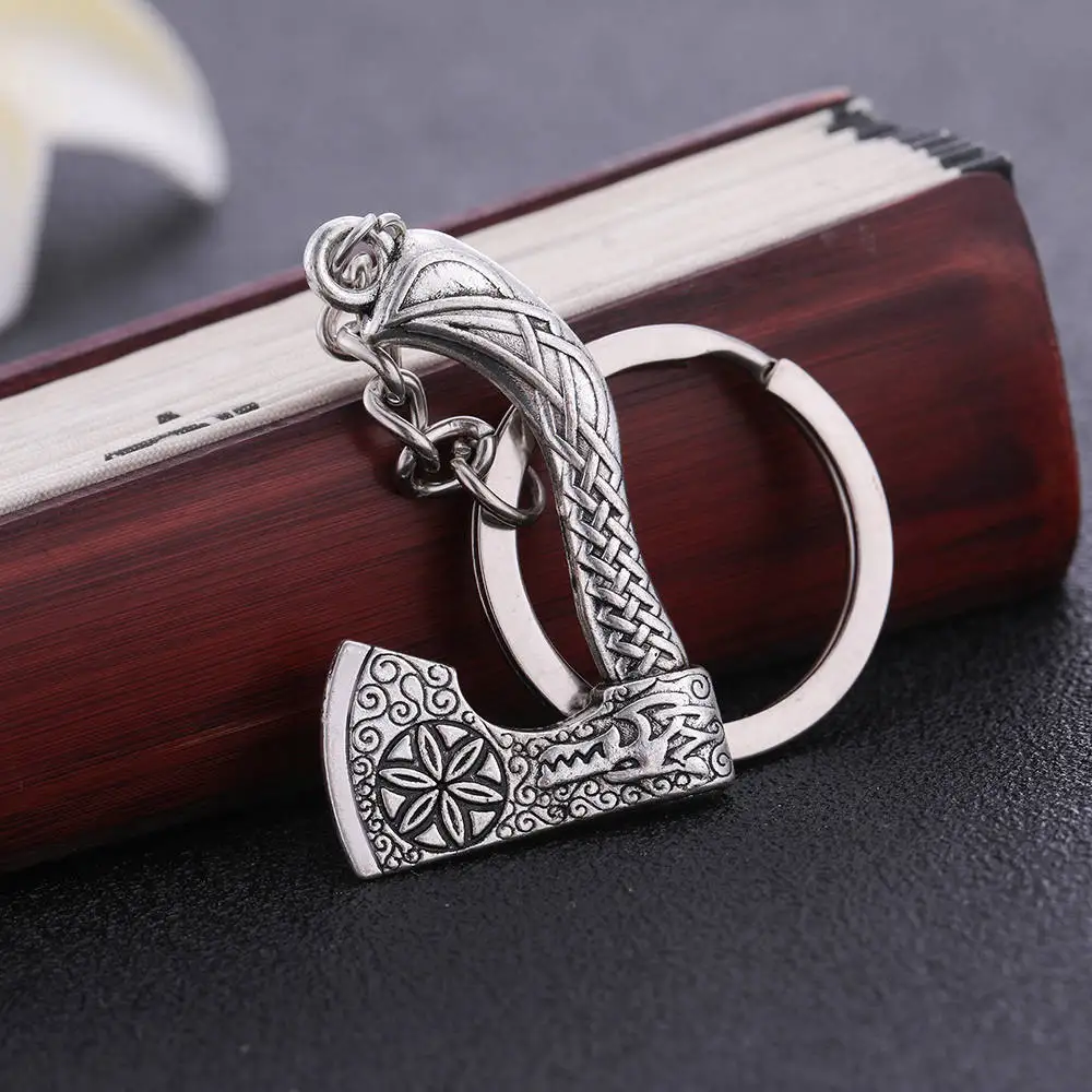 Teamer винтажная Valknut Triquetra подвеска в виде топора брелок античный Шарм брелок компас Кельтский Узел Wicca Viking ювелирные изделия для сумки - Цвет: 4