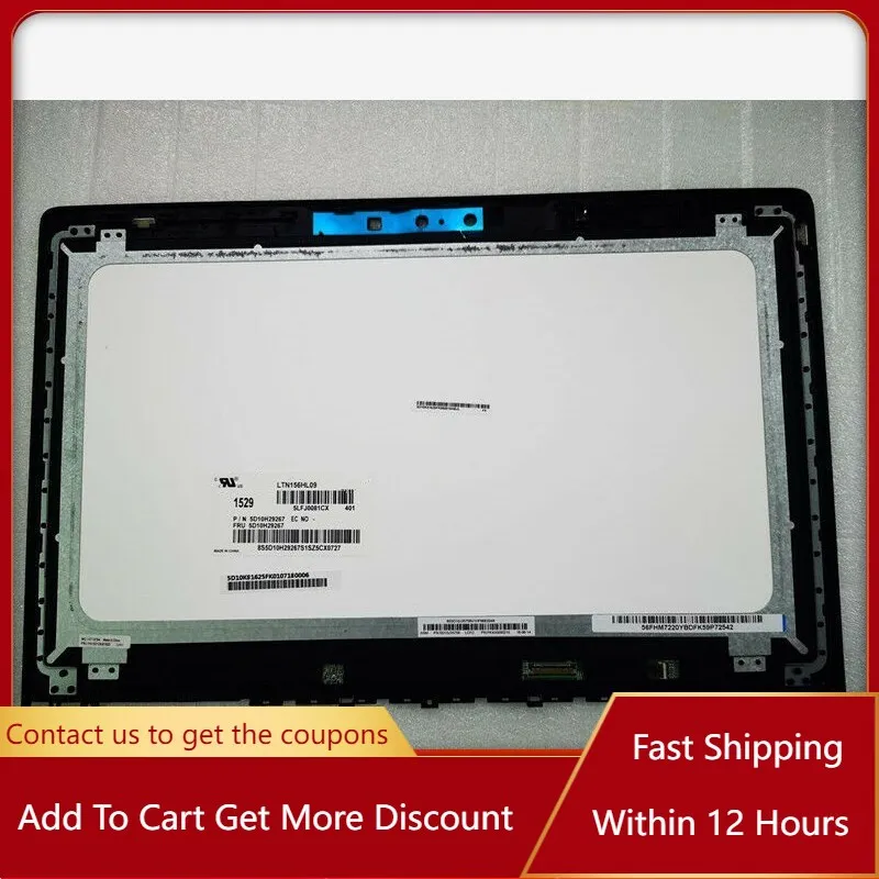

Original 15.6 Laptop Screen 5D10K81625 For Lenovo IdeaPad Y700 Y700-15ISK LCD Touch Screen FHD 1920*1080 Display Assembly