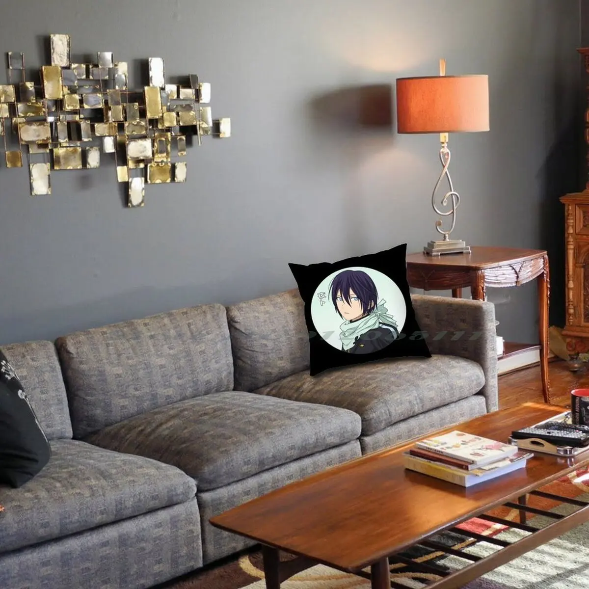 Yato крутое лицо аниме дизайн подушки Чехол Наволочка из хлопка и льна норагами