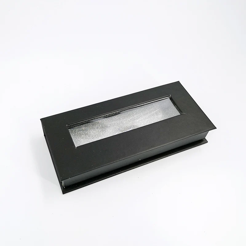 Black Пользовательские ресницы упаковочные коробки Подарочная коробка ресницы посылка на заказ Чехол для хранения s Макияж Косметический Чехол норка накладные ресницы 1 шт - Цвет: Black