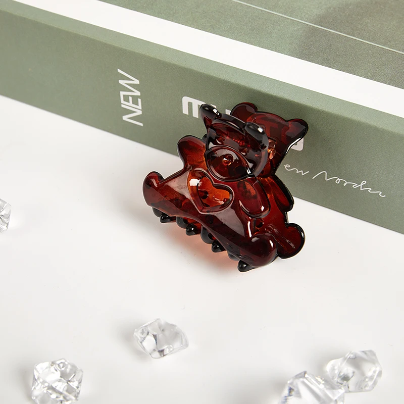 

Корейский зажим для волос в виде медведя с пушистыми когтями для женщин и девушек Детская шпилька искусственные аксессуары для волос мочал...