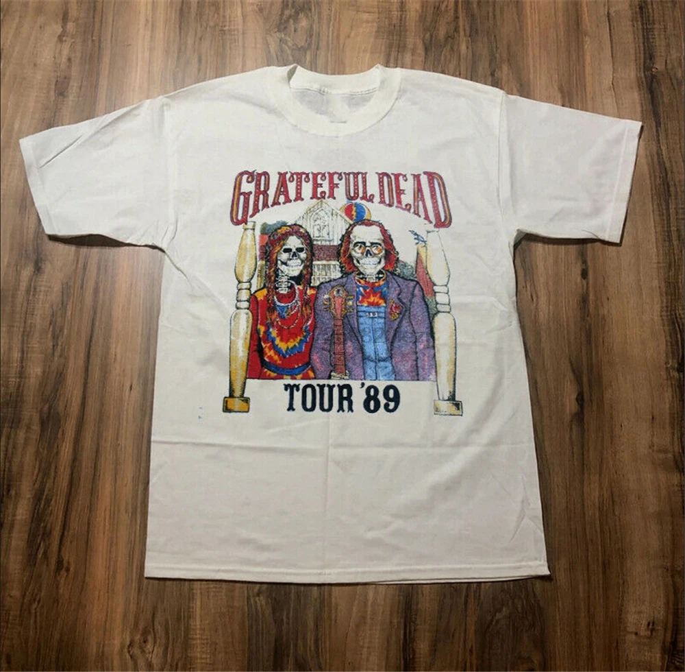 Grateful Dead Tour 1989 американская Готическая футболка с одним стежком редкая Miusa