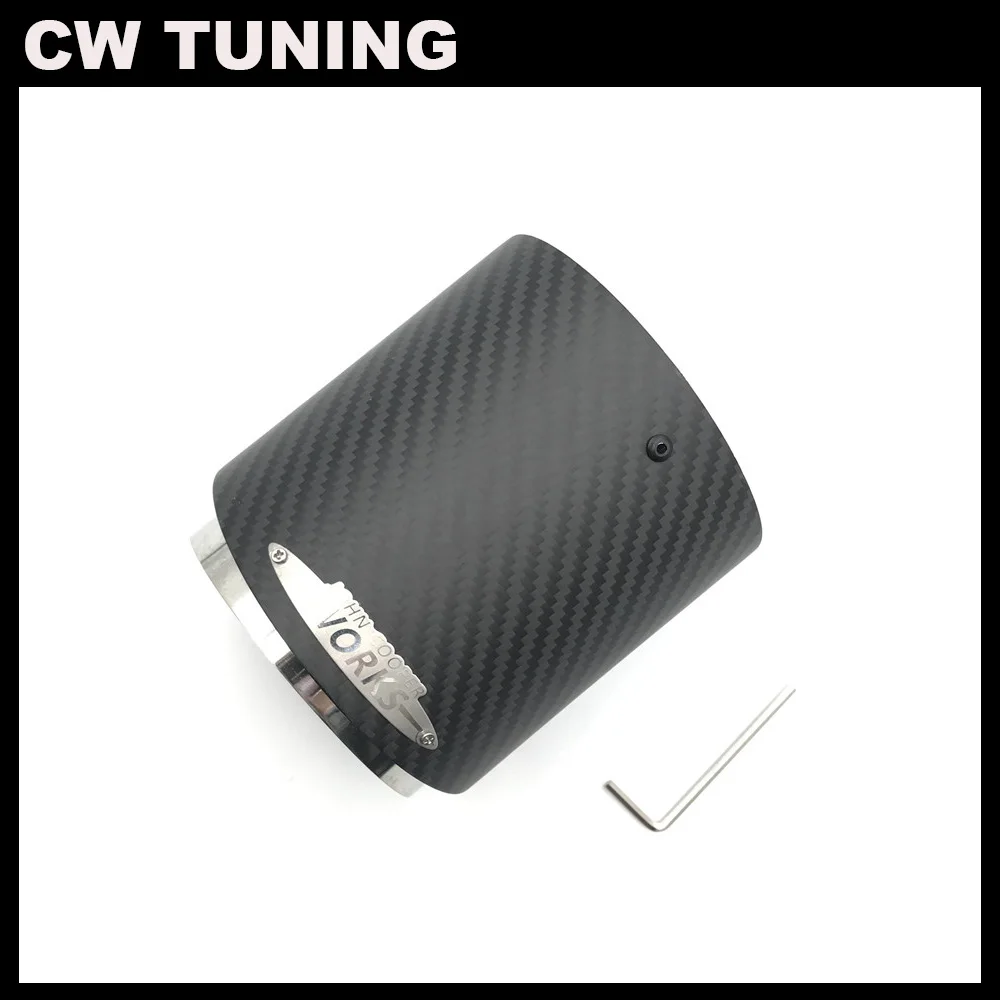 1 шт. матовые Углеродные наконечники глушителя для Mini Cooper S R55 R56 R60 F54 F55 F56 выхлопные