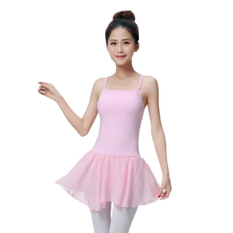 

Chiffon Gym Suit with Sling Gauze Skirt, Teacher Skirt, Ballet Dance Suit