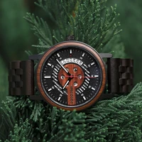 relogios masculinos wood watches for men autom%c3%a1tico quartz wristwatches male uhren herren date display calendar gift box