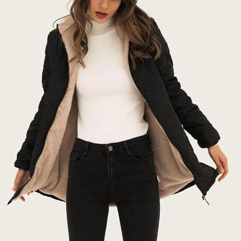 Зима 2019 повседневные 5 одноцветные кофты с капюшоном верхняя одежда пэчворк