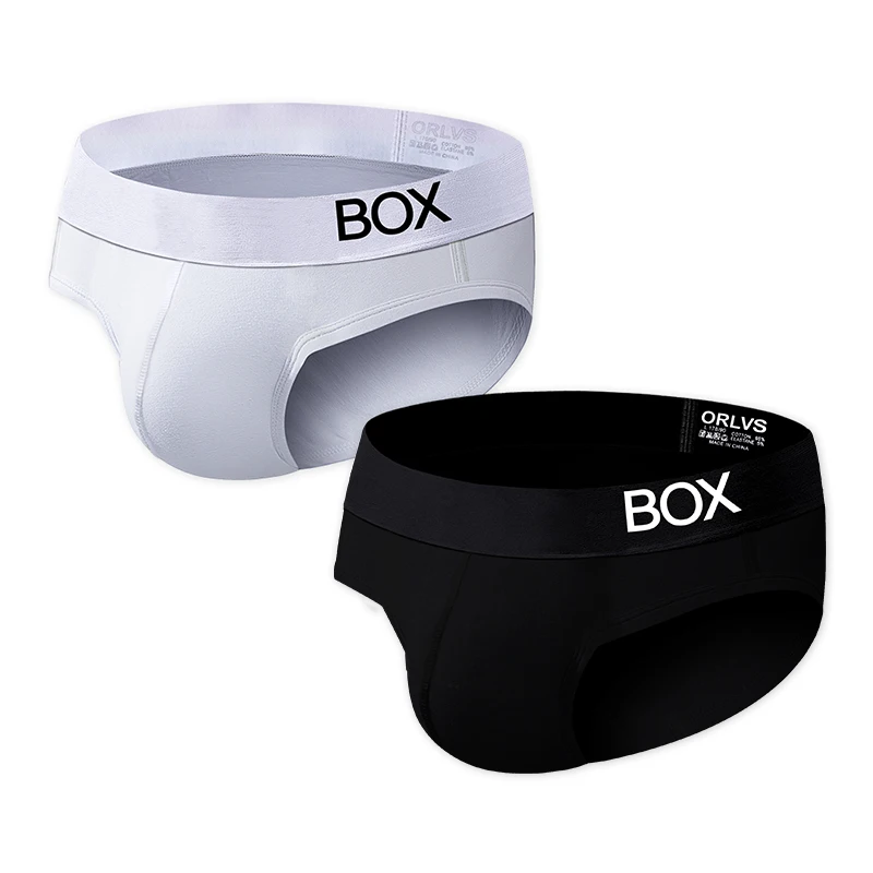 

2 PCS/LOT Fashion Underpants Men Briefs Cotton Breathable Cueca Tanga Men Underwear U Convex For Men Quick Dry 2 Color