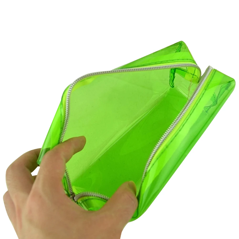 

Transparent Waterproof Zipper Cosmetic Bag Makeup Bag Travel Organizer Toiletry Bag Large Capacity Pencil Case School Supplies