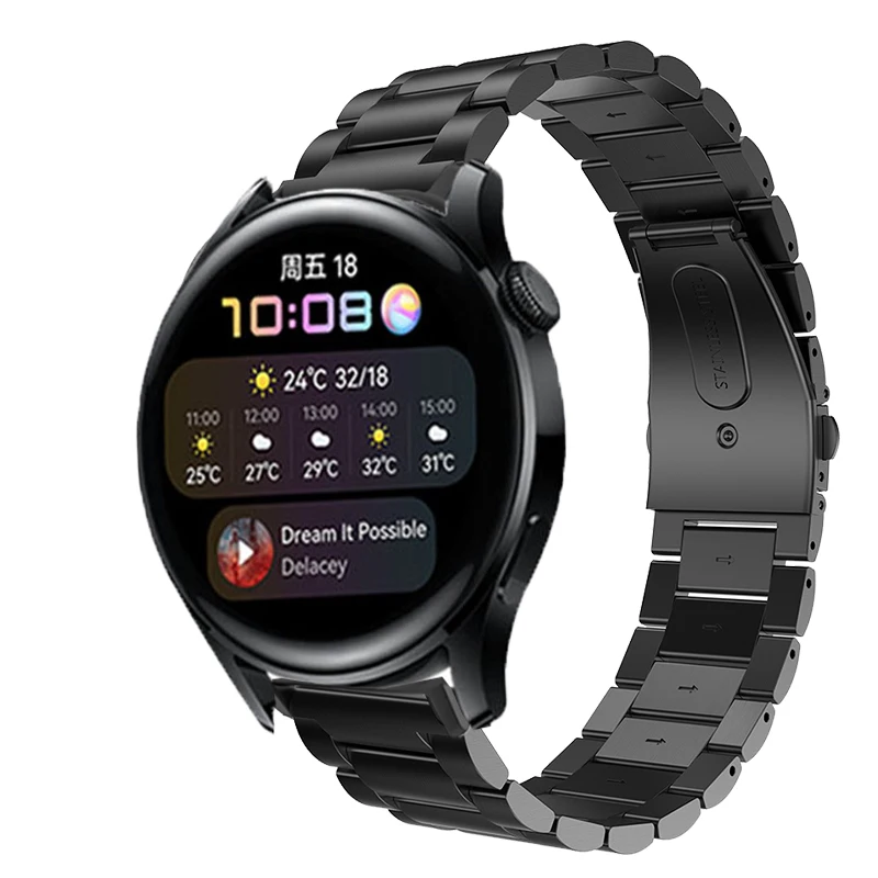 

Ремешок из нержавеющей стали для наручных часов Huawei Watch 3/GT 2 Pro, классический металлический браслет для смарт-часов GT 2 46 мм 2e