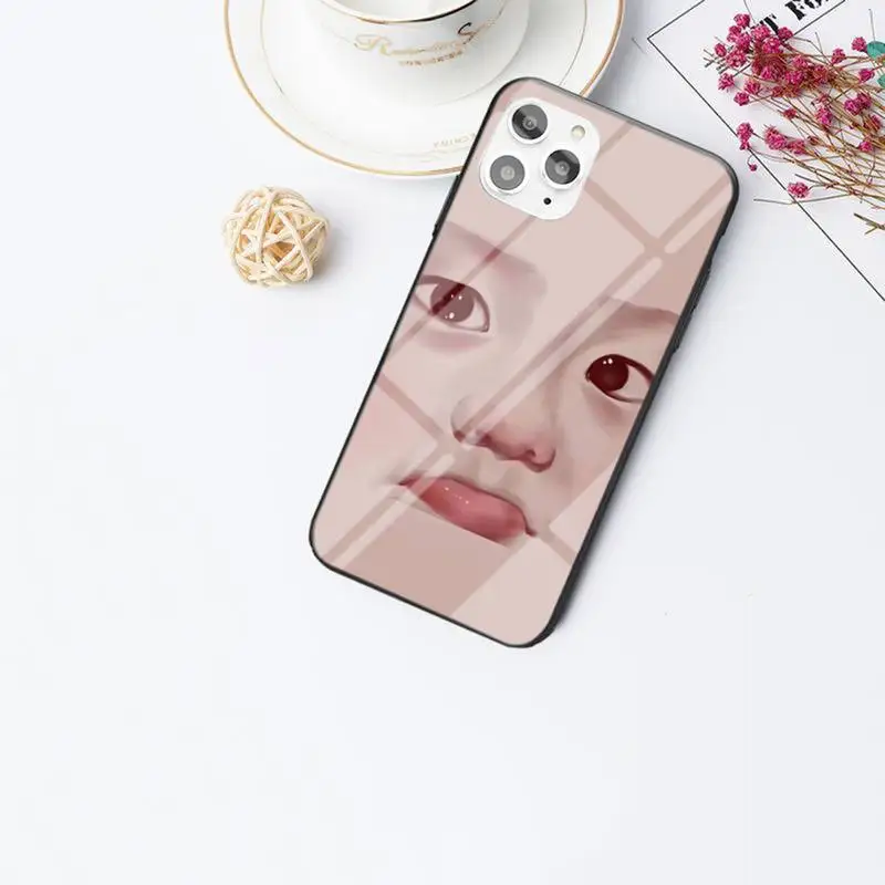 

ZFGHSHYQ Funny Selfie Blocking Face Phone Case For IPhone 6 6s 7 8 Plus X Xs Xr Xsmax 11 12 Pro Promax 12mini Tempered Glass
