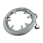 Латунные сопла с быстроразъемным тройником 14 дюйма, металлический адаптер 34 дюйма, наружная садовая система охлаждения с низким давлением и распылением