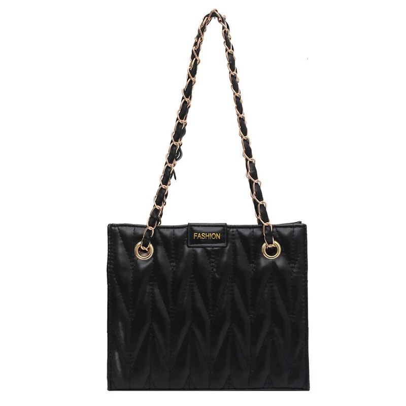 

The new fashion chain messenger bag on the net red Korean version of Joker texture shoulder fold bag