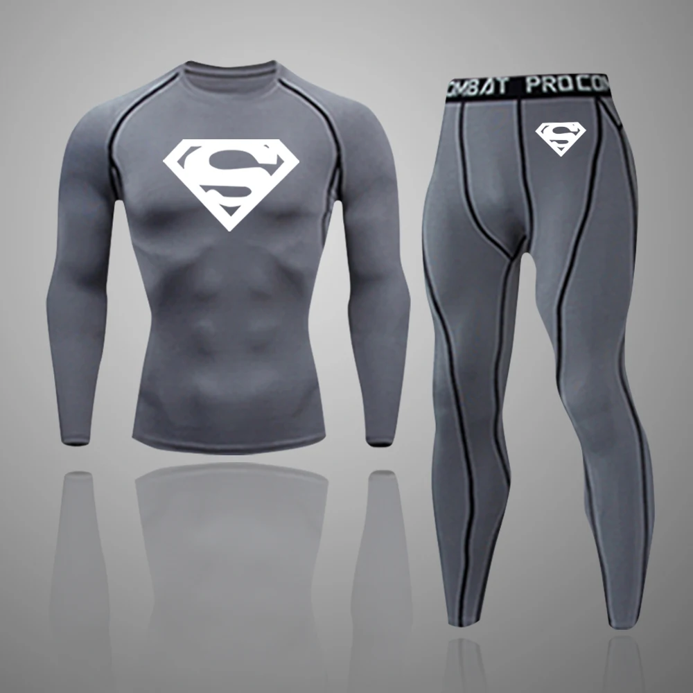 2 шт./компл. Для Мужчин's быстросохнущие с длинным рукавом сжатия Спортивная