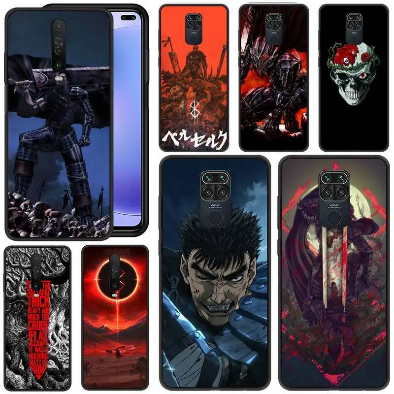 

Berserk Guts Anime Cool Phone Case For Redmi 5 6 Plus K 7 8 9 20 30 X A Pro Note 4 5 6 7 8 9 S X A Phone Cover Coque