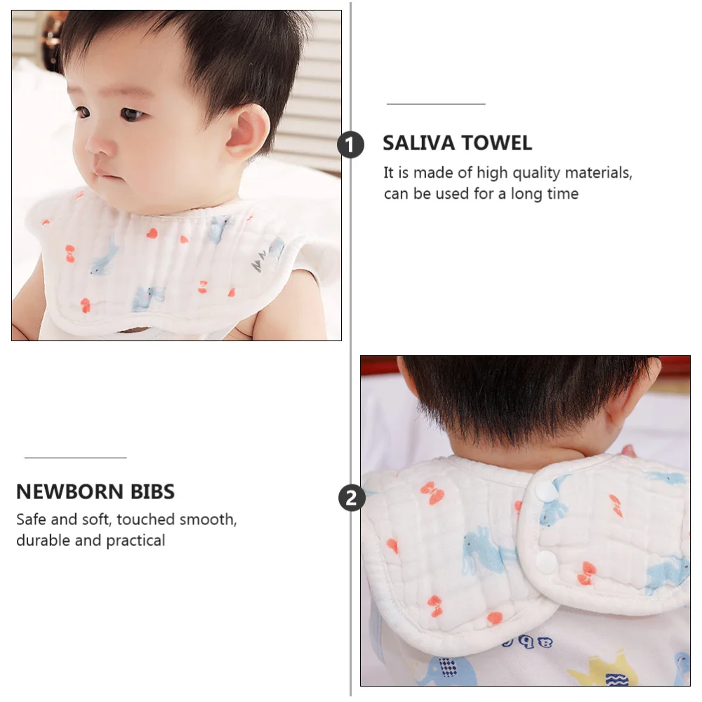 

4pcs Cotton Drool Bibs Baby Bibs Infants Breathable Newborn Bib Saliva Towel