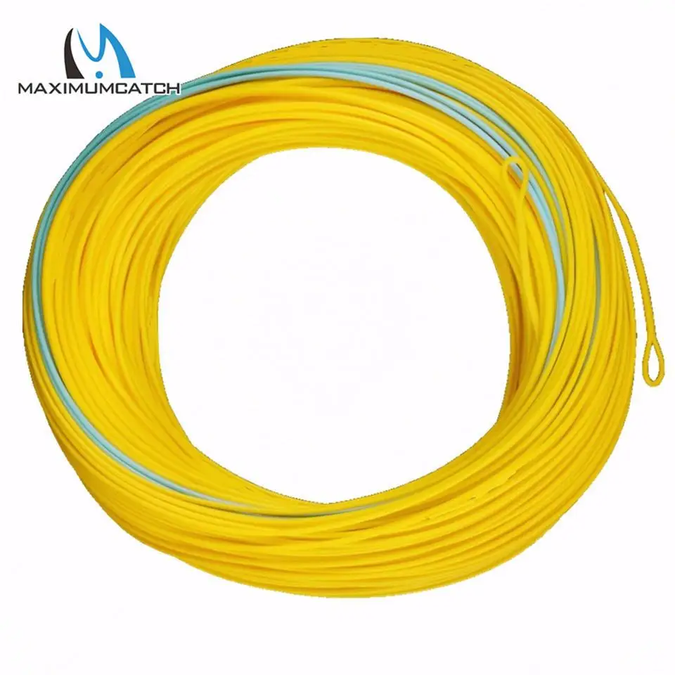 Line Only Maximumcatch 125FT 7/8/9/10 WT Спей Fly леска Вес вперед плавающей Fly Line с двумя сварных петли леска - Цвет: Line Only