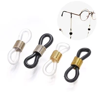 30pcs blackwhiter glasses connectors adjustable lanyard cord rubber strap eyelets for transparent band rope eyewear accessories