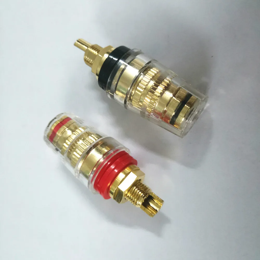 4 мм штыревой штырь латунный позолоченный Hifi терминалы связывания банан разъем