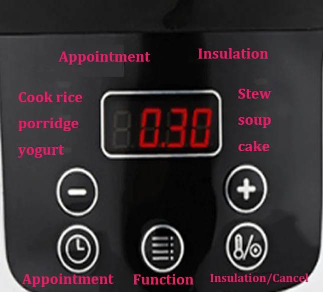 

Smart Mini Rice Cooker Electrical Multifunctional Small Egg Steamer Fish Soup Maker With Timer Function 2L