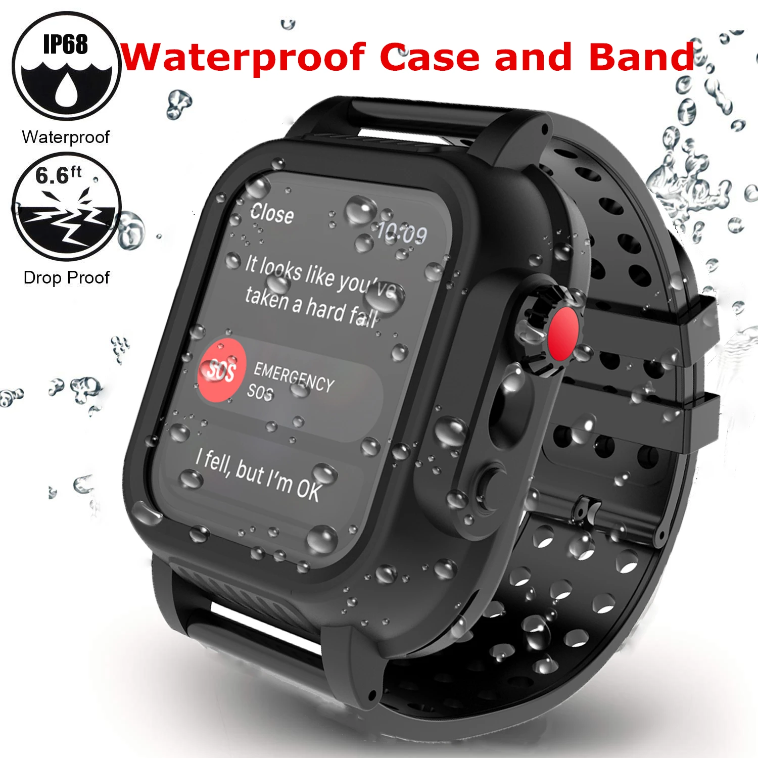 Водонепроницаемый Чехол IP68 для iWatch Series 5 4 44 мм 40 Защитный Прочный чехол часов из