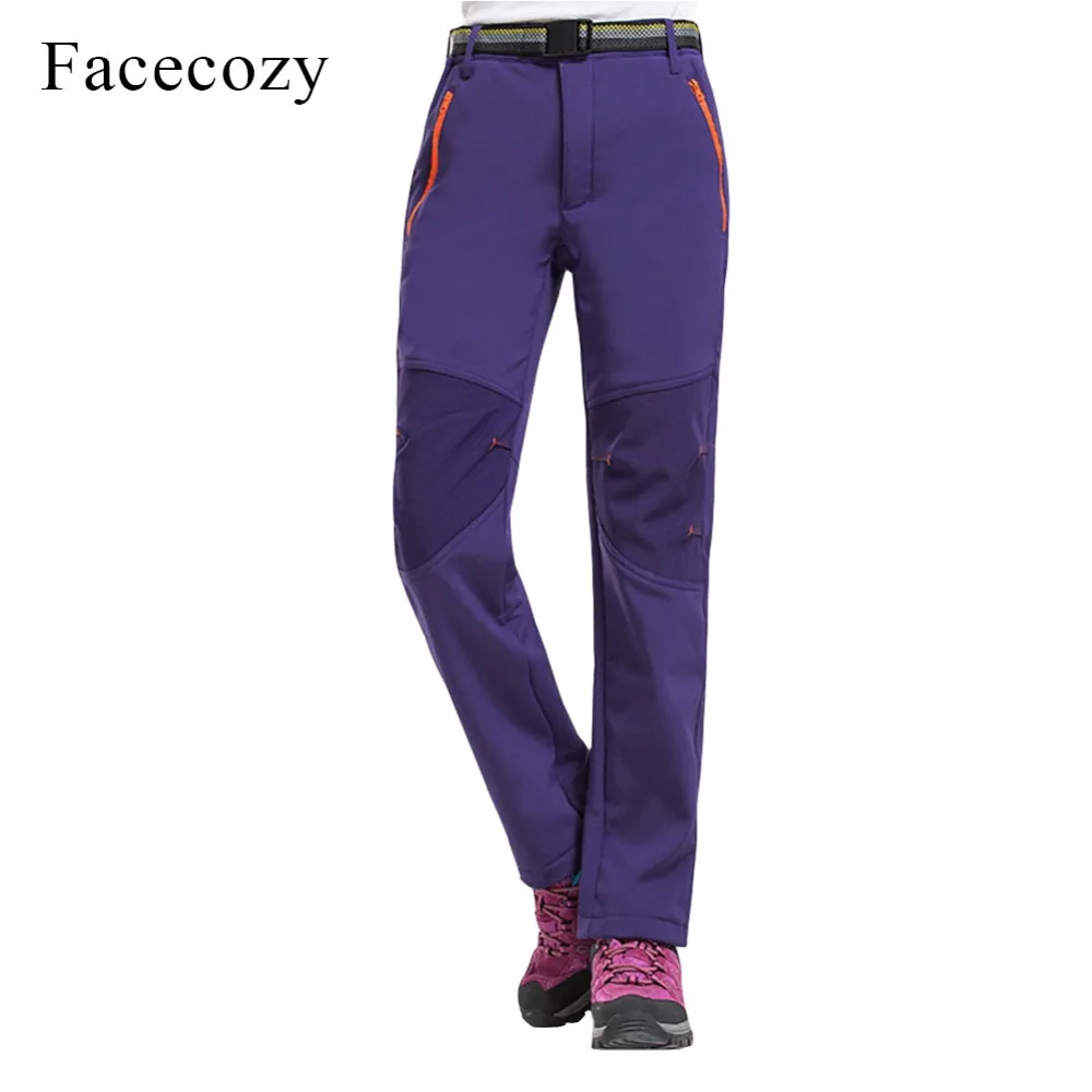 Facecozy женские зимние походные брюки Softshell уличные спортивные ветрозащитные