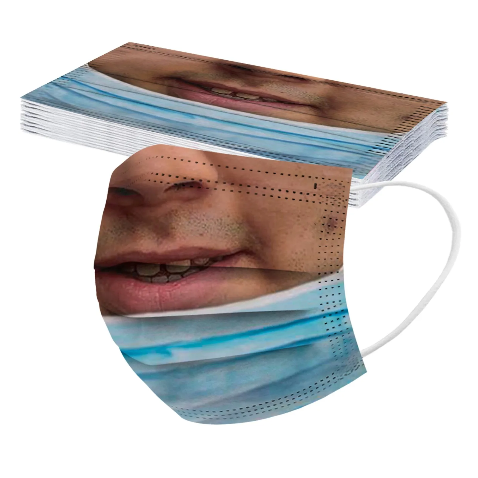 

Unisex Cycling Face Mask Stylish Funny Pattern Printing Fun Expression Reusable Face Shield Adult Haze Protective Washable Mask