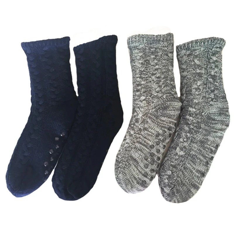 Winter Slippers Men Socks slippers Light weight House slippers Big size Indoor non-slip warm plush Cotton male Slippers cozy